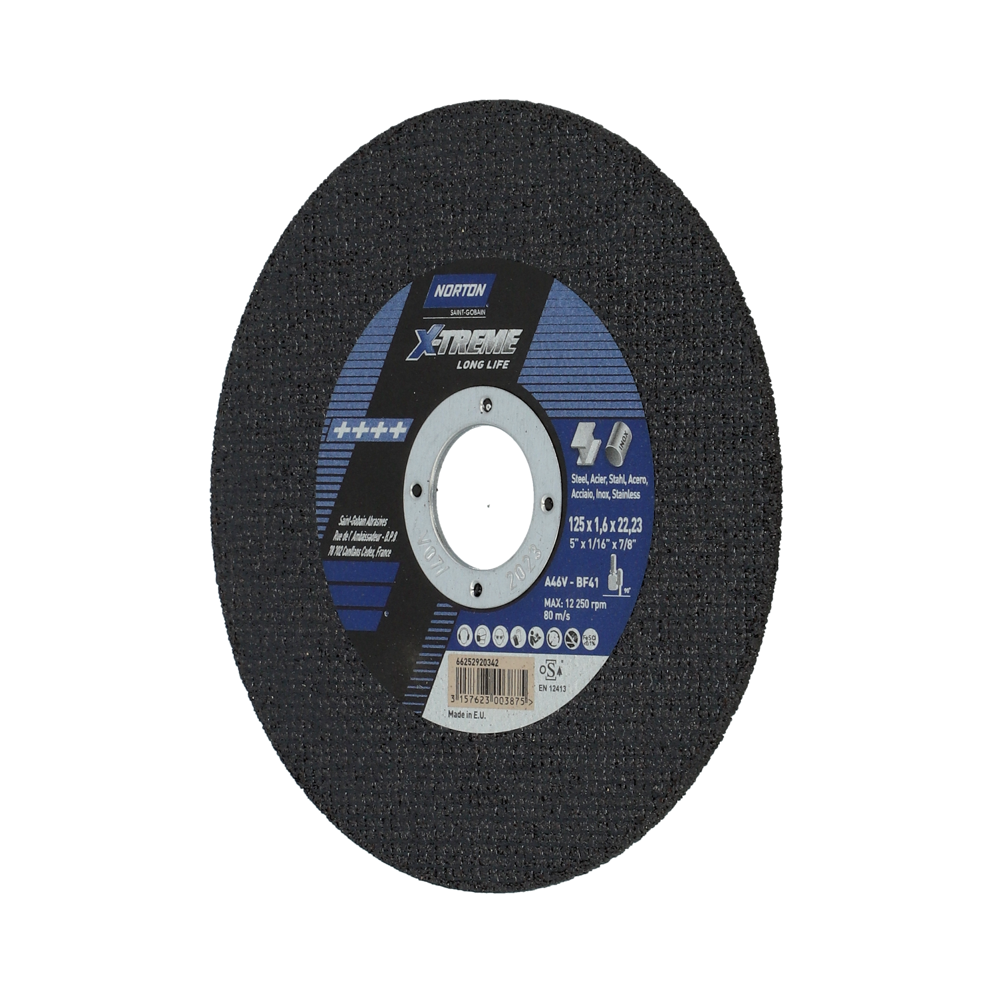 Disco de Corte A46V 125x1,6x22,23 T41 X Treme Life