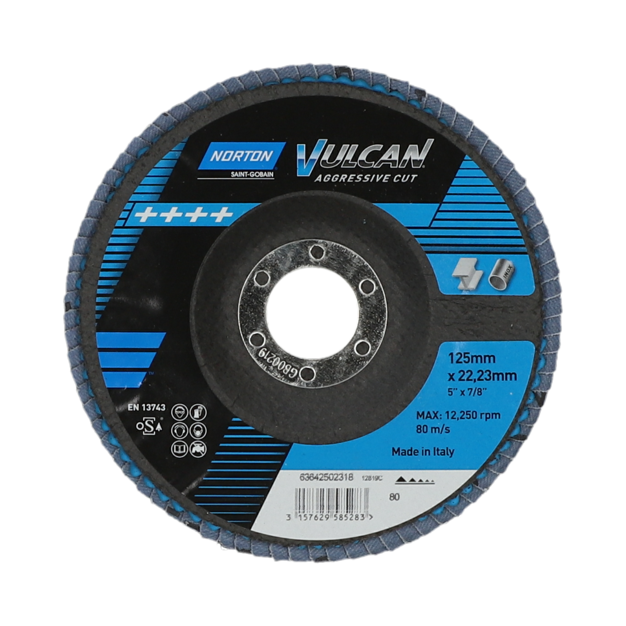 Disco Lamelado Vulcan R842 125x22 P80