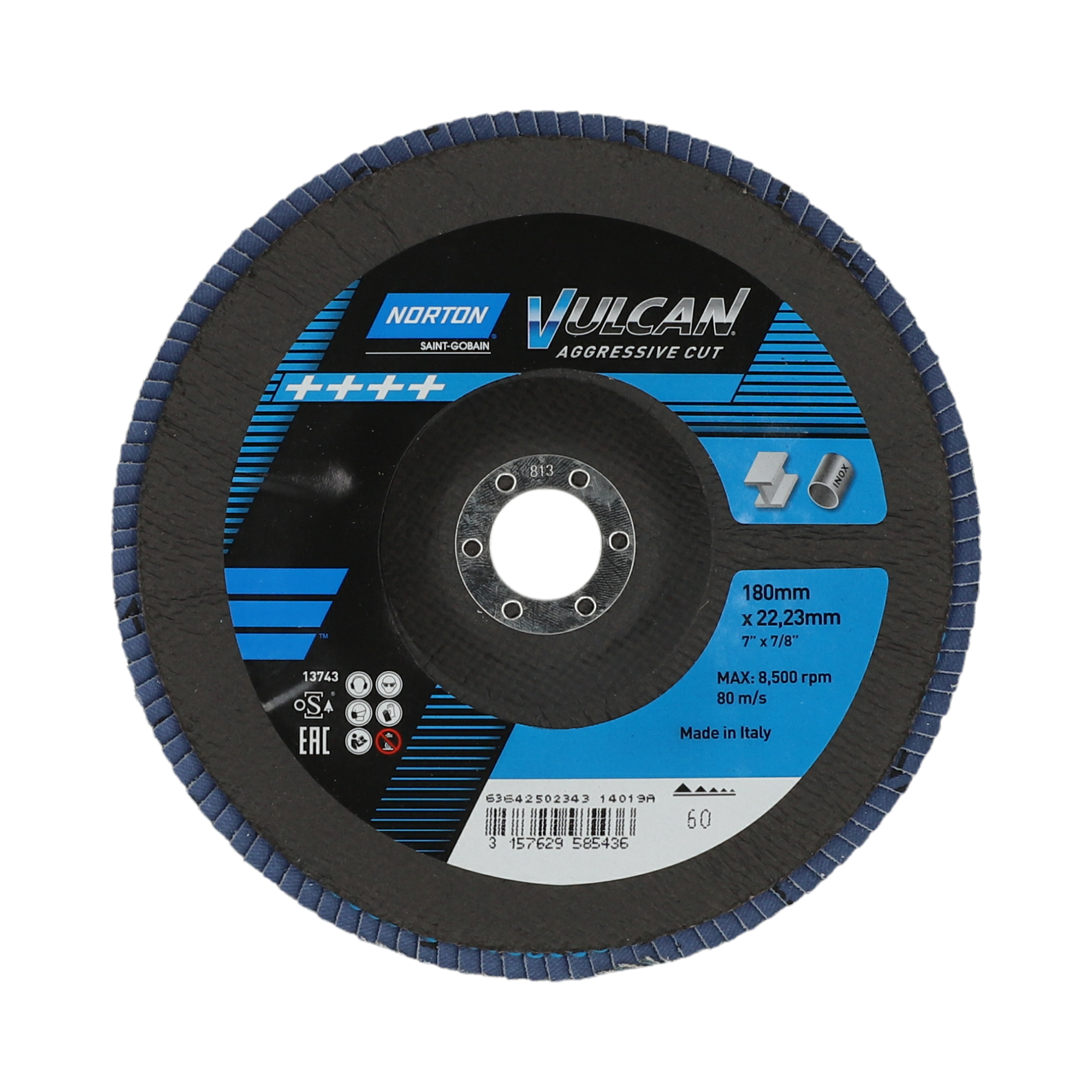 Disco lamelado 180x22 P60 Vulcan R842