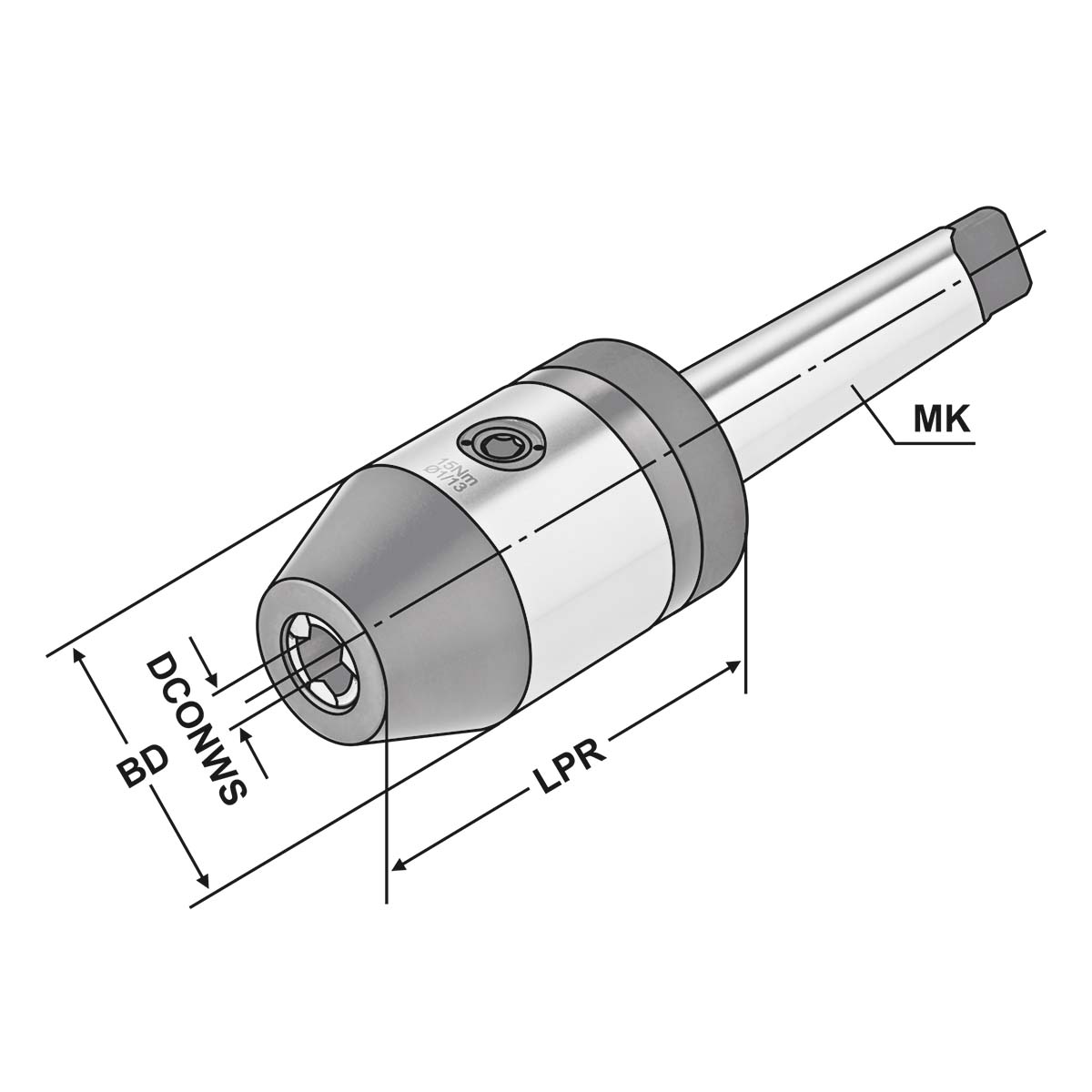 CNC Drill Chuck MK3 para Ferramentas com Hastes Retas