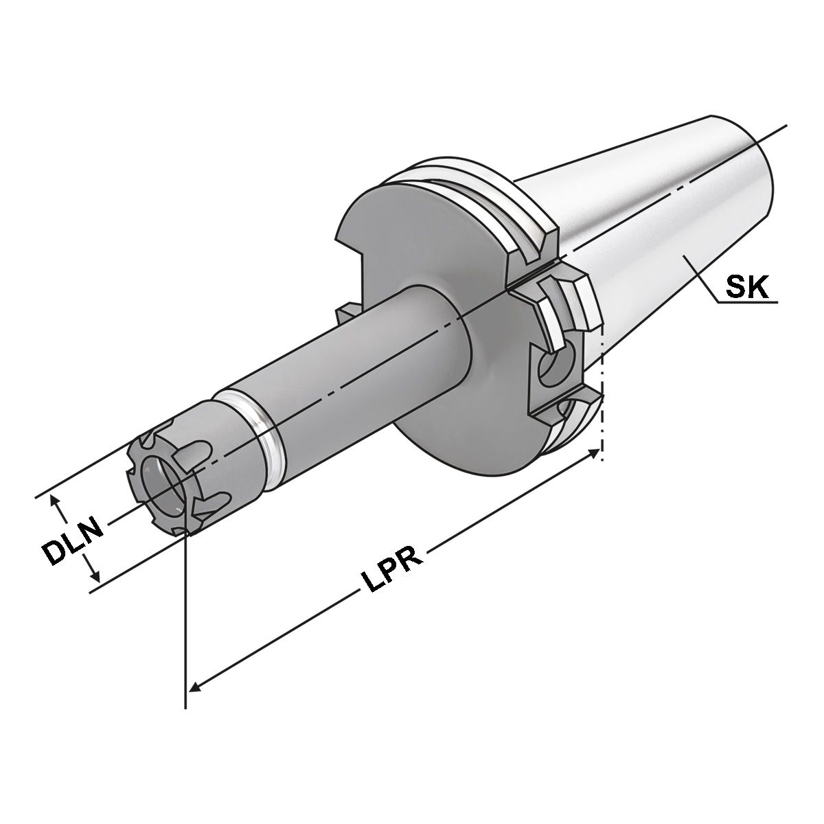 Porta-ferramentas ER-Collet SK 40 Mini com Porca Mini ER 25