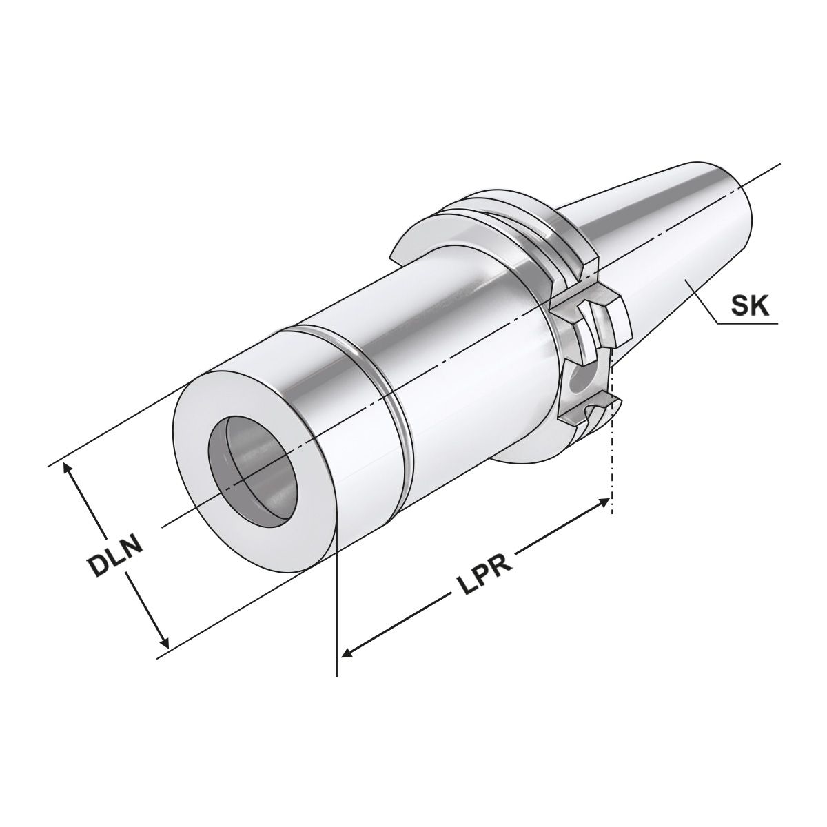 ER-Precision Porta-pinça SK 40 - 2/20 - 200 para Ferramentas de Precisão