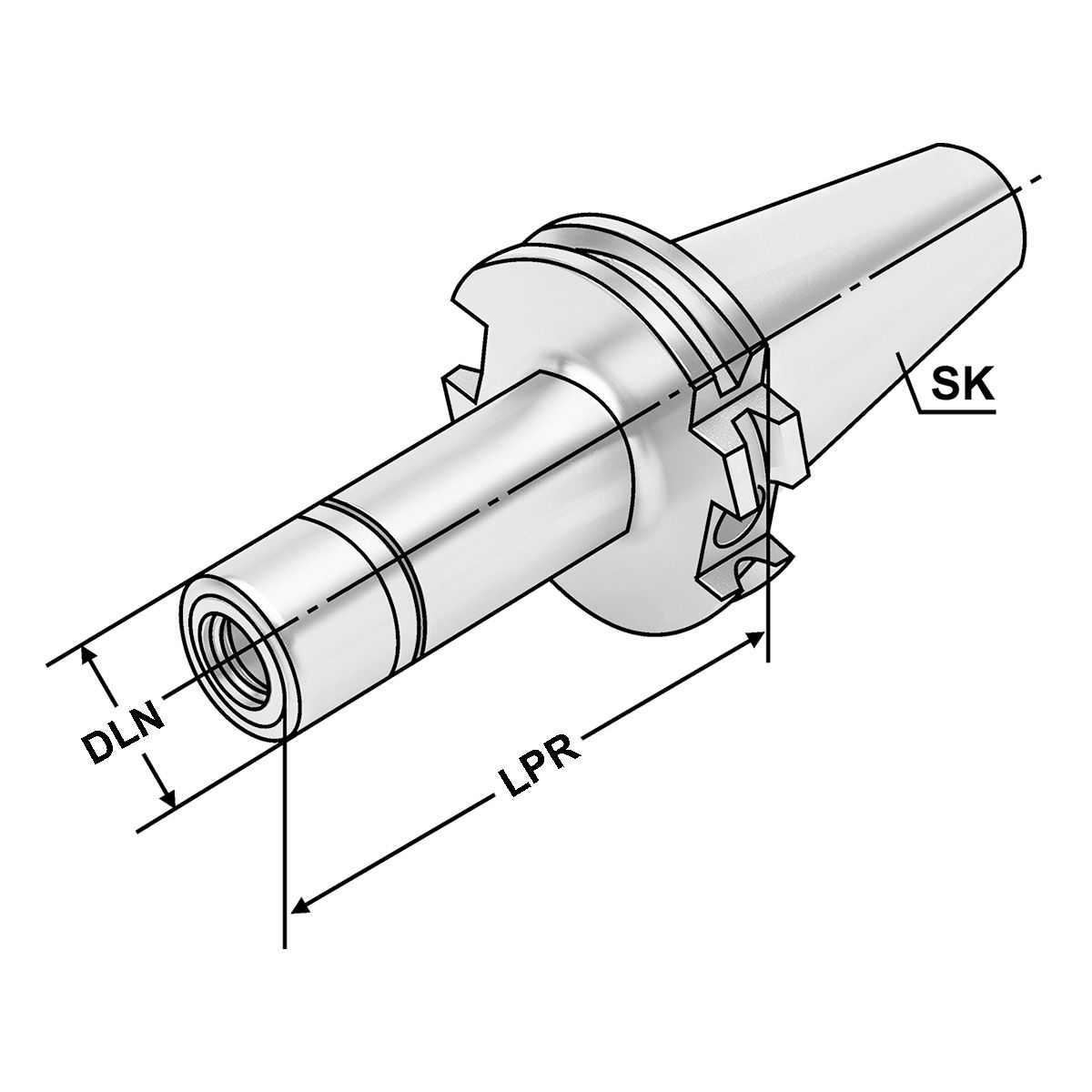 KPS-Collet Chuck SK 50 para Ferramentas de Corte de Alta Velocidade