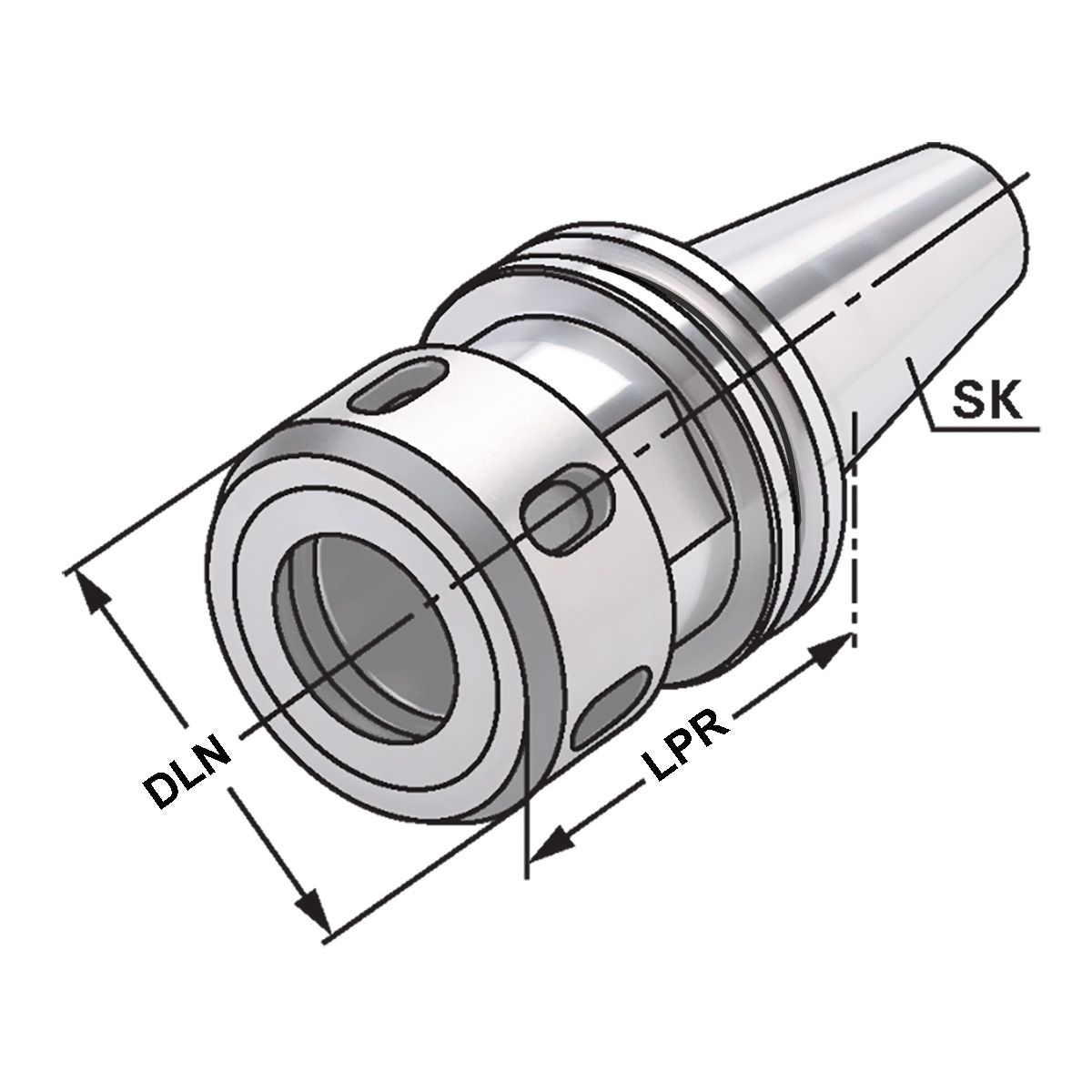 OZ-Collet Chuck SK 40 - 2/25 - 63 para Ferramentas de Madeira