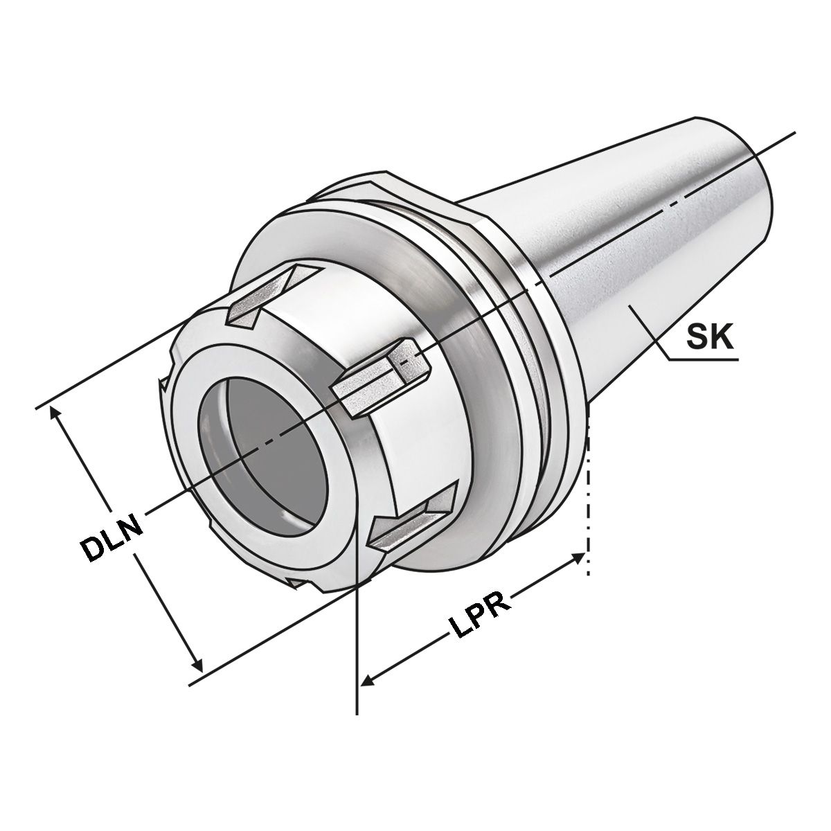 ER-Collet Chuck SK 30 para Ferramentas de Madeira - ER 32