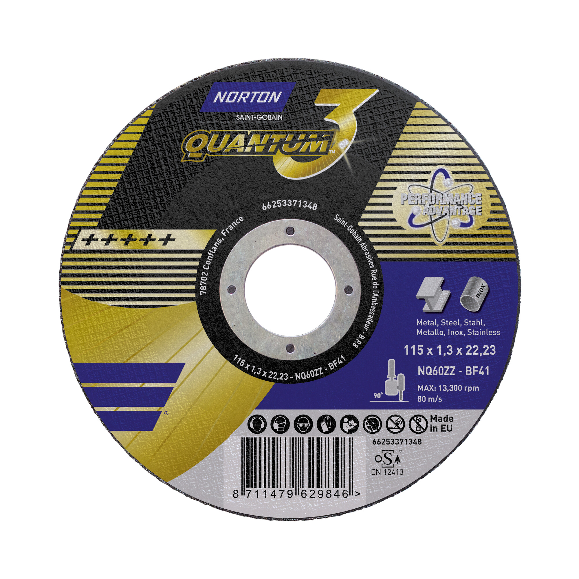 Disco de Corte NQ60ZZ 115x1,0x22,23 T41 NOR-Quantum 3
