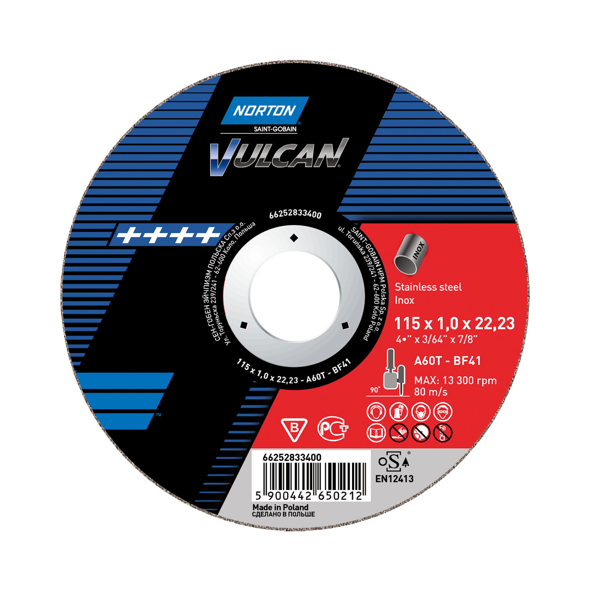 Disco Norton Vulcan - Corte Inox