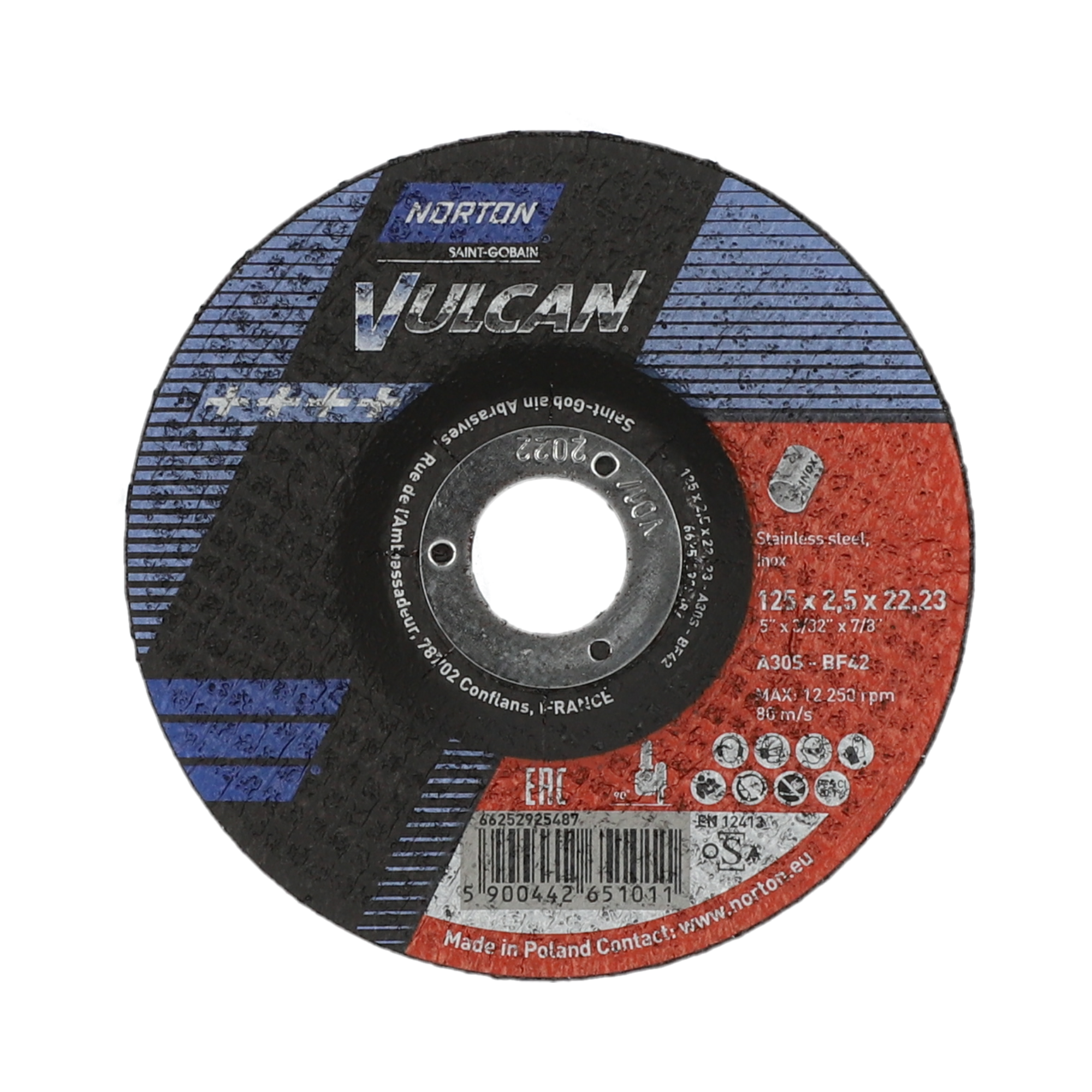 Disco Norton Vulcan - Corte Inox
